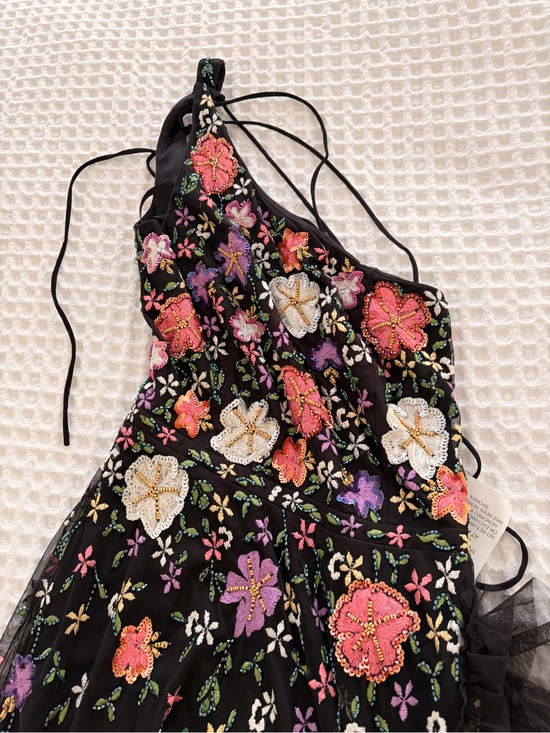 Mac Duggal Dresses & Skirts - Mac Duggal black dress with multicolor floral embroidery